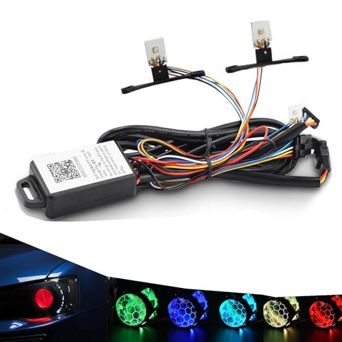 LED Car Devil Eye Ojos Demonios RGB Luz Diurna 2.5in miniatura 1