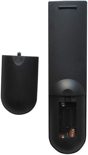 Back view of the remote control with the battery compartment open