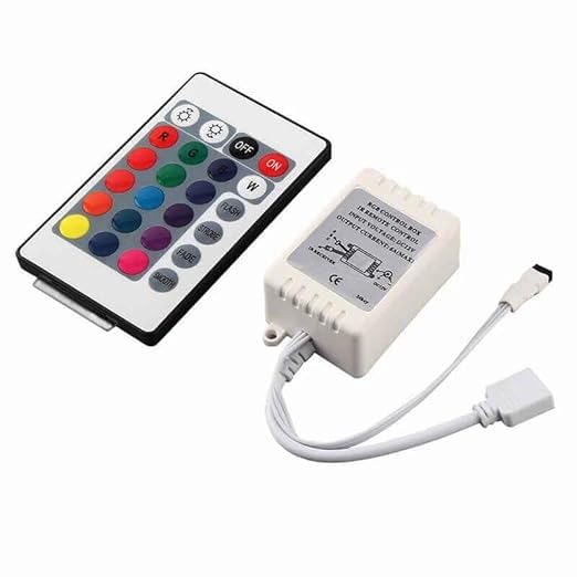 Image of Hexonix 12V DC Mini LED Strip RGB Remote Controller 24-Key RF Wireless Remote For RGB LED Light Strip 2PCS