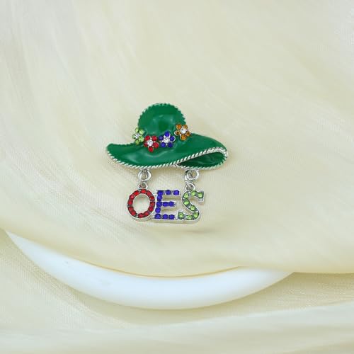 Image of Order of The Eastern Star Gift for Women Rhinestones OES Brroch Pin OES Symbol Gift Greek Sorority Paraphernalia Jewelry Sisterhood Gift for Soror Sister