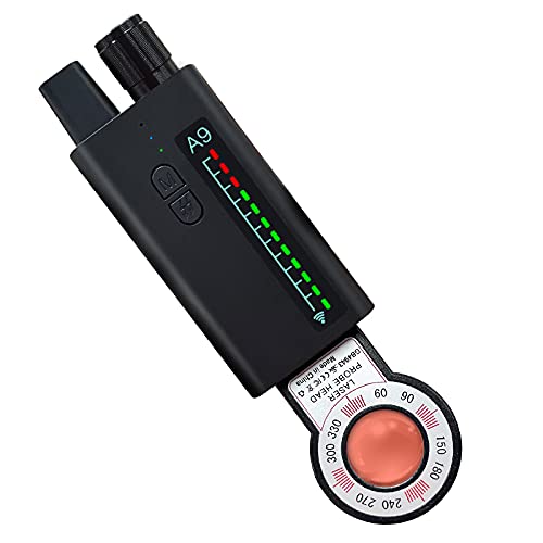 FOREEMME Anti Spy Detector,Bug Detector,A9 RF Signal Detector Hidden Camera Detector for Wireless Audio Bug Camera Detector Finder with Extra Mini Anti Spy Camera with 3 Detection Modes