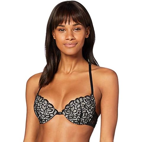 Iris & Lilly Sujetador Push-Up con Cierre Frontal de Encaje Mujer Cover