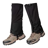 ACBungji Outdoor wasserdichte Gamaschen Gaiters Outdoor-Hosen zum Wandern Klettern Schneewandern Wandernde Gehende Kletternde Jagd-Schnee Legging Gamaschen Unisex Schwarz M (1 Paar)