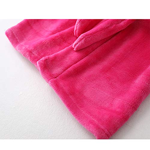 Image of Boys Girls Bathrobes,Toddler Boy Girl Robes,Children's Plush Soft Coral Fleece Hooded Pajamas Sleepwear for Kids