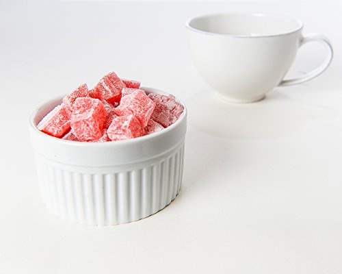 Turkish Delight With Authentic Rose Hand Made Gourmet Sweet Holiday Box Basket Candy Dessert 4.4 Ounce 6-8 Large 2 Inch Confectionery Treats By Marmara #TOP3
