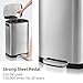 KdbK 13 Gallon Trash Can with Lid, 50L Fingerprint Proof Stainless Steel Kitchen Trash Can with Removable Inner Bucket and Lid Soft Close, Pedal Rubbish Bin for Home Office