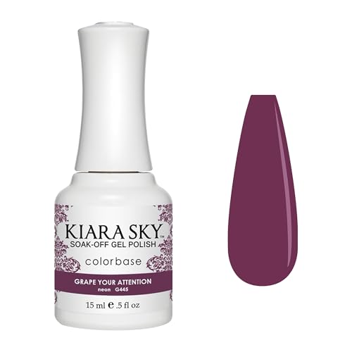 Kiara Sky Soak Off Gel Nail Polish 0.5 fl oz, GRAPE YOUR ATTENTION (G445)
