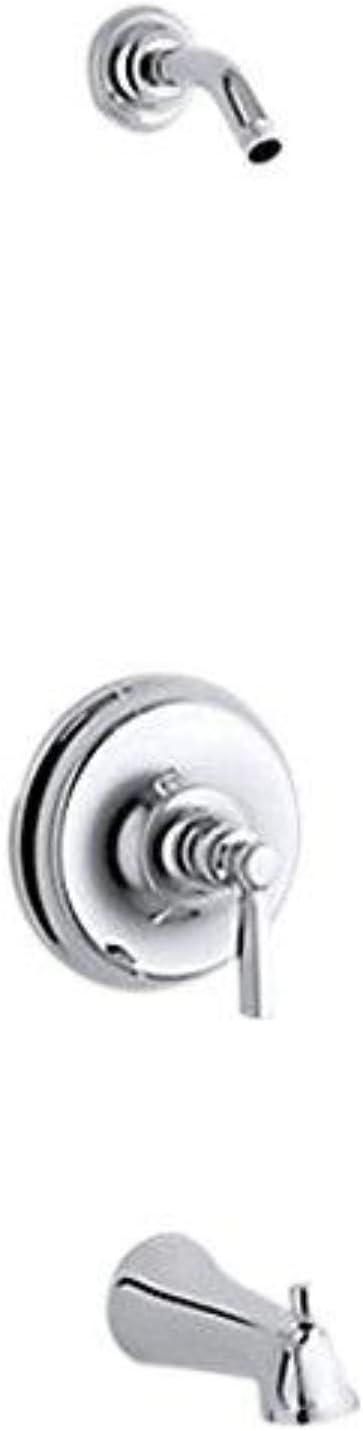 Kohler TLS10582-4-BN Bath and Shower Valve Trim with Metal Lever Handle and Slip-Fit Spob