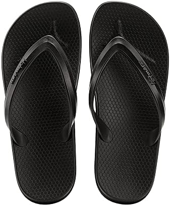 Hotmarzz Men's Flip Flops Sandals Shoes Slippers for Beach Shower Lightweight Comfort Thongs Size 12, 2021 Light Blue + Dark Blue | Image 1