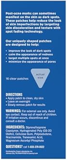PanOxyl Blemish Brightening Patches: Dermatologist-Recommended, Help Fade Post-Acne Dark Spots and Reduce Redness, Large Clear Patches Cover a Bigger Area, Vegan and Latex-Free, 16ct