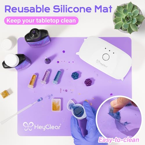 HeyClear UV Resin Kit with Light -200g Crystal Clear, Hard Resina UV Light Fast Curing for Beginners Crafting, Molds Jewelry Making, DIY Craft Decorations - Image 4