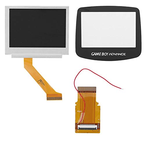 Wacent Kit de réparation d'écran, Kit de rétroéclairage LCD Kit de réparation d'écran rétroéclairé pour Game Boy Advance GBA SP Cover