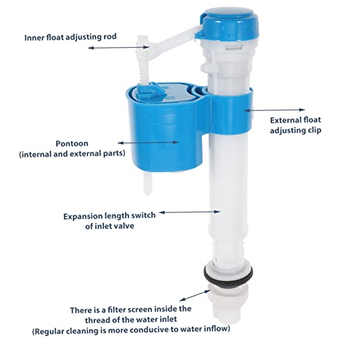 UKCOCO 2 Conjuntos De Kits De Vaso Sanitário Com Válvula Flutuante Válvula De Água Economia De Água