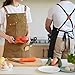 Aoomzoon Canvas Aprons for Men Chef Apron, Work Apron with Large Pockets - Durable 16oz Heavy Duty Cross Back, BBQ, Cooking (Brown, 1 Pack)