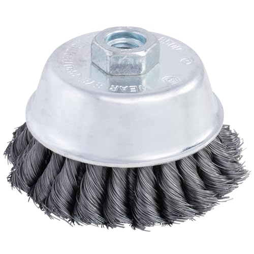 Image of Shark 14049 5 /8-11NC 0.014-Gauge Wire 4-Inch Double Row Knotted Cup Brush