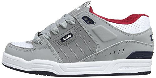Image of Globe Fusion, Men's Skateboard Shoe, Grey White Navy, 43
