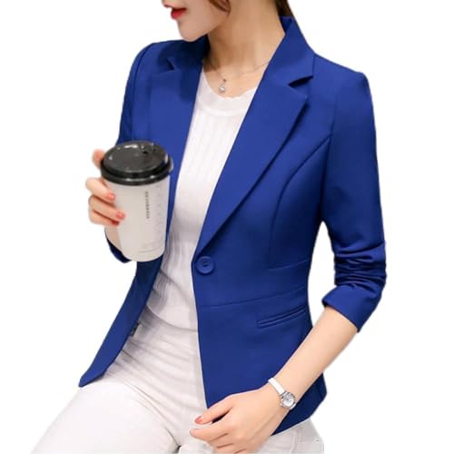 JFYZLT Black Ladies Blazer Office Work Jacket With Pockets -...