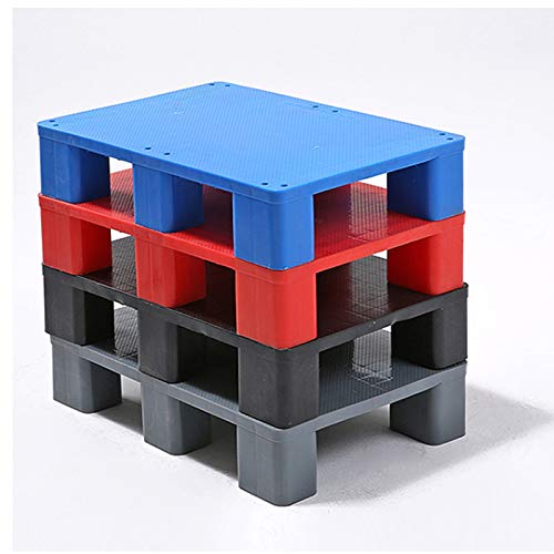 Robuste Kunststoffpalette, wasser- und feuchtigkeitsbeständig, ideal für Lager, Industrie, Umzug, Verpackung und Lagerung, Blau, 80 x 80 x 12 cm