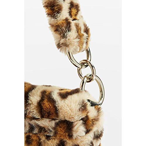 Bolso tote para mujer, bolso cruzado con estampado de guepardo, bolso de piel sintética miniatura 4