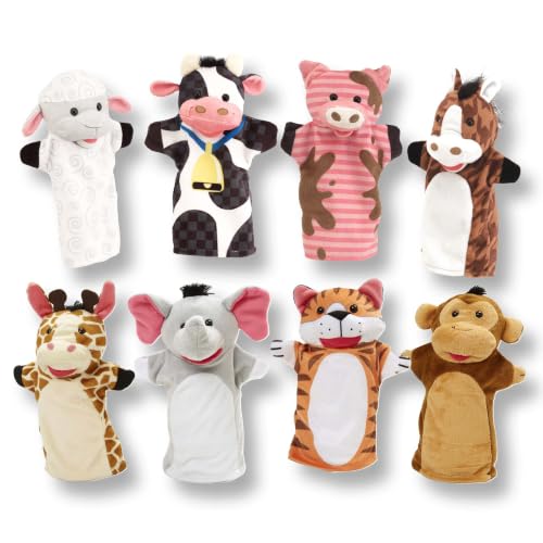Melissa & Doug Animal Hand Puppets 2-Pack 8-Piece Pretend Play Set - image 4