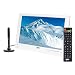 Tyler TTV707-13 13.3" Portable Battery Powered LCD HD TV Television with HDMI, USB, RCA, and SD Card Inputs | White