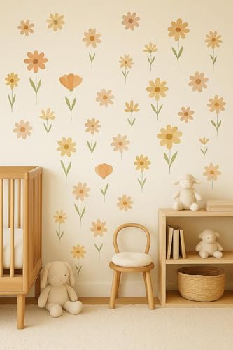 Vinilo decorativo Boho floral para pared 16x16 pulg miniatura 3