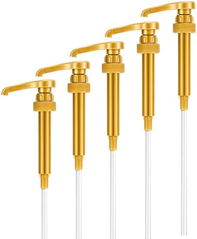 5 Pieces Coffee Syrup Pumps, Coffee Syrup Dispenser Pump, Compatible with Torani, DaVinci, Jordans Skinny Syrups, Syrup Pump Replacement Fits 750ml Bottles