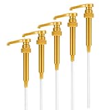 5 Pieces Coffee Syrup Pumps, Coffee Syrup Dispenser Pump, Compatible with Torani, DaVinci, Jordans S