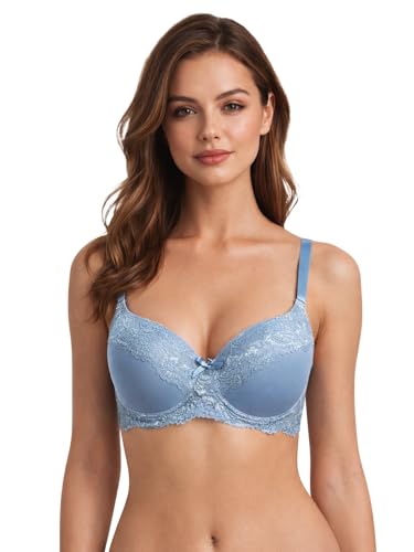 Image of Viola's Secret 6 Pack of Color Print T-Shirt Bras B Cup C Cup and D Cup