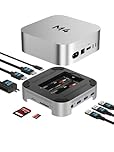 ACASIS 40Gbps Mac mini M4 Dock & Stand with Dual-Bay NVMe SSD Enclosure,Aluminum HDMI Hub for Mac mini M4 Pro 2024,4K60Hz HDMI，4 X 10G USB A,PD 65W, SD/TF,Support Dual SSD B+M M-Key