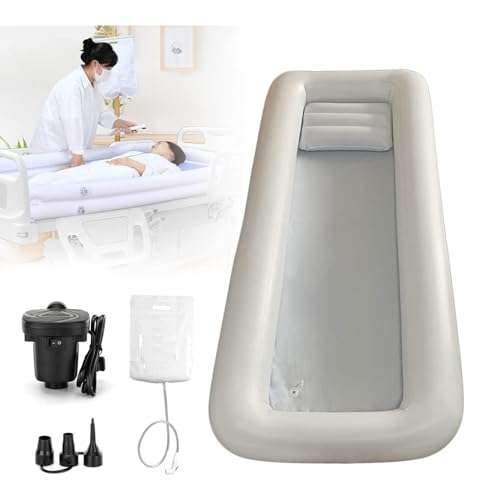 Letto Doccia Kit/Bagno portatile nel letto Assistivo per disabili, anziani, letto o ferito paziente, PVC vasca da bagno portatile nel letto Con il sacchetto dell'acqua e la pompa dell'aria elettrica