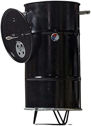 Build Your Own Barrel Smoker – 16 Gallon, Double Open-Ended Barrel – Durable, High-Temperature Powder Coat Rated Up To 900 Degrees – Includes Drill Bits, Stencils & Hardware