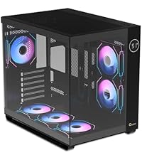 Iota C70 WH PC Boitier For ATX/MATX/ITX/YTX,Gaming Boîtier Grande Capacité Avec 6 Ventilateurs ARGB&hub,Affichage Numérique En Temps Réel, Vue Panoramique,Conception à Dégagement Rapide,Type-C 3.1