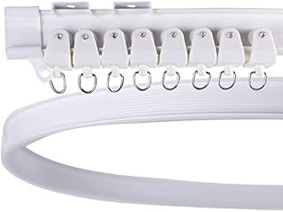 VRSS Flexible Bendable Straight Curved Curtain Track for L Shape U Shape Bay