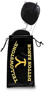 Yellowstone Aviator Sunglasses - Inspired by Your Favorite Characters from Dutton Ranch- Stylish Eyewear for with Metal Frames - Silver Square Aviator Sunglasses for Men & Women - Branded Soft Case