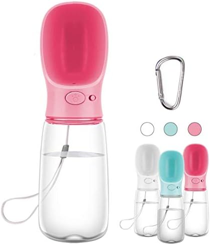 COTOP Trinkflasche Hunde für Unterwegs, 550ml, Tragbare, Rosa | Hundeflasche to go für Hunde Klein, BPA-frei, Auslaufsicher, Spülmaschinenfest, Wasserflasche Pet Outdoor