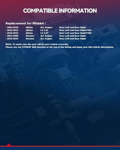 Image of KAX Rear Brake Calipers for Nissan Altima for 2002-2018 Nissan Altima