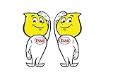 esso aufkleber  24/7stickers #318 / 2X ESSO Aufkleber je 5x10cm Old School Hot Rod Tuning Vintage Retro Power Oldtimer Männchen