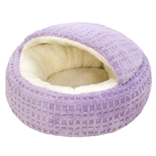 Lit fermé pour chat d'intérieur lavable et maison de couchage chaton - 3