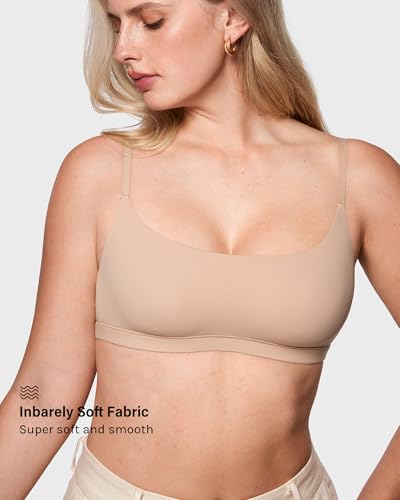 Image of INLYRIC Women's Inbarely Soft Bralettes - Cami Bras No Underwire Seamless Unlined Comfort Bralette