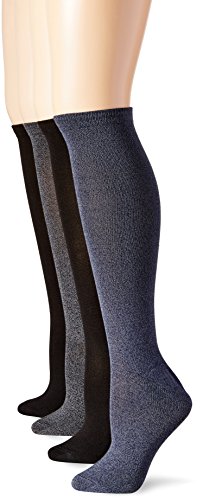 K. Bell Women's Twisted Yarn and Solids Soft and Deamy Knee High Sock
