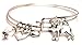 Pug Adjustable Wire Bangle Bracelet
