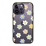 CASETiFY Impact iPhone 14 Pro Max Case [4X Military Grade Drop Tested / 8.2ft Drop Protection] - Happy Daisies by Callie Danielle - Glossy Black