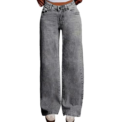 Joli pantalon décontracté broderie nœud : le jean coupe droite idéal pour votre fille