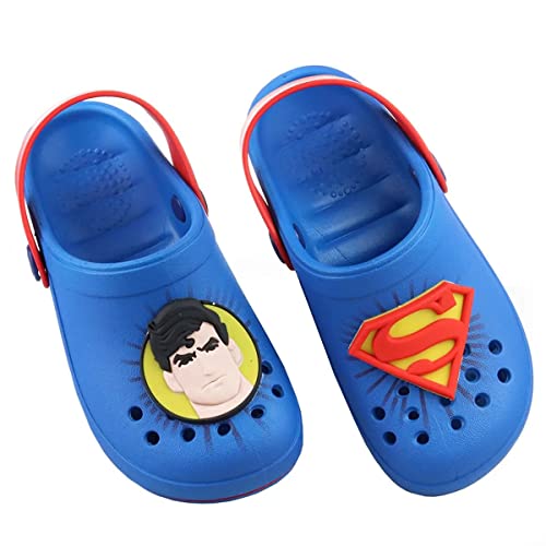 Sandália Babuch Liga da Justica Icon II, Grendene Kids, Meninos, Azul/Vermelho/Amarelo, 32/33