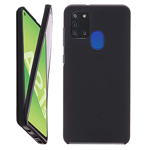 CEKA TECH Coque pour Samsung Galaxy A21s, Protection intégrale Avant + arrière en Rigide, Housse Etui Tactile 360 degré  Antichoc, Transparent pour (Galaxy A21s (6,5 Pouces), Noir)