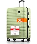 Travely Polycarbonat Koffer Groß 77cm XL - 100L Innenvolumen - 158cm Gurtmaß, sehr robuster Hartschalenkoffer mit sanften Rollen & TSA Schloss, Reisekoffer, Handgepäck Koffer, Reisekoffer mit Rollen