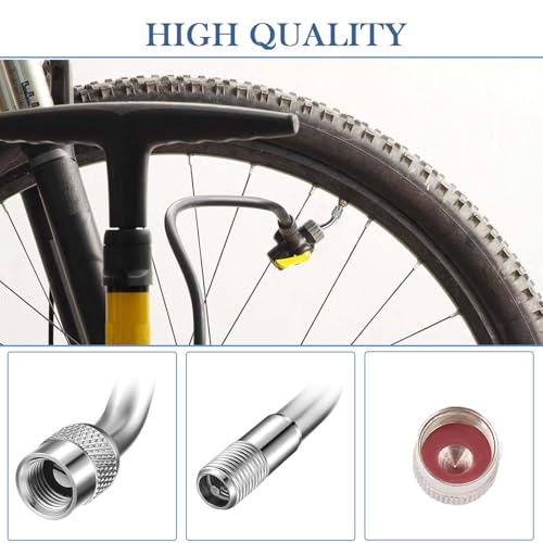 Image of 6 PCS 45 Degree 90 Degree 135 Degree Metal Valve Stem Extenders, Dually Universal Valve Stem Extensions for Wheels Passenger Cars RV Stroller Bicycles Motorcycles Trailer (Silver)