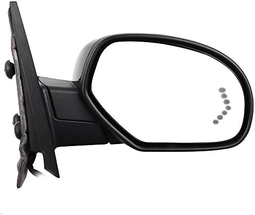 ECCPP Pessenger Side Door Mirror Mirror Replacement Fit For Chevy For GMC Automotive 2007-2013 For Chevy For GMC with Amber Arrow Turn Signal Power Controlling Heated Features and Puddle Lights