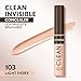 Covergirl Clean Invisible Concealer, Lightweight, Hydrating, Vegan Formula, Light Ivory 103, 0.23oz